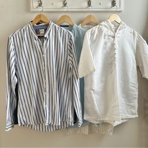 FIVE Zara Men’s Linen/Cotton Shirts Size M/L